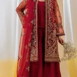 Beechtree Ruby Organza Suit 4-pcs