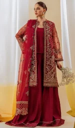 Beechtree Ruby Organza Suit 4-pcs