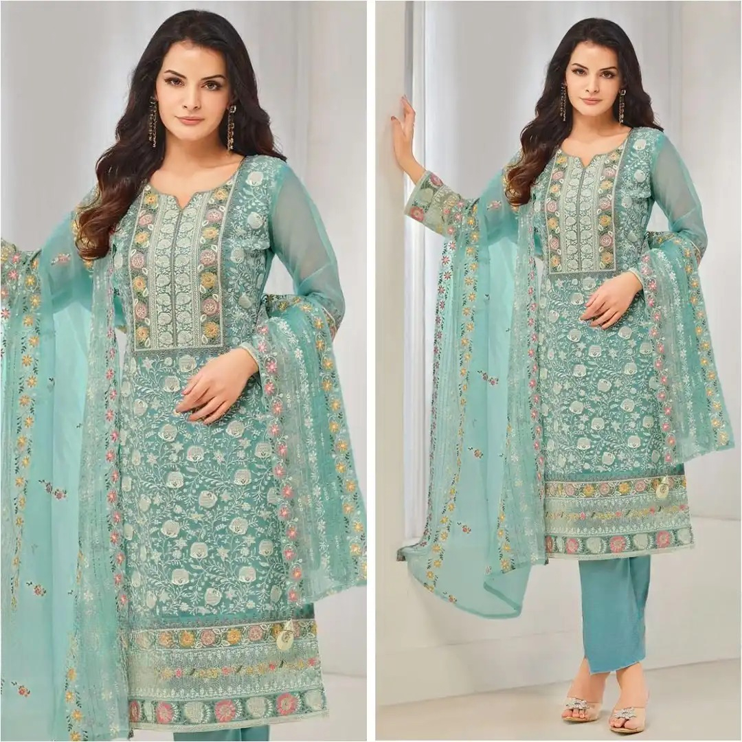 4322 Embroidery Work Salwar Kameez - Image 1