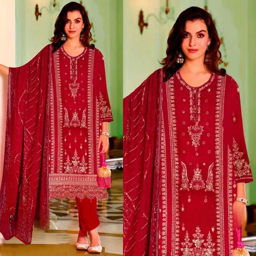 4428LA-2190 Latest Embroidery Work Salwar Kameez - Image 1