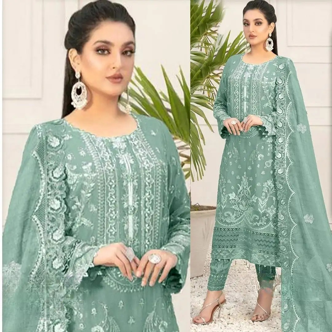 4454LA-2290 Designer Embroidery Work Salwar Kameez - Image 1