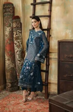 Unstitched 3Pc Embroidered Chiffon Dress Zebtan Zurgul 07 - Image 2