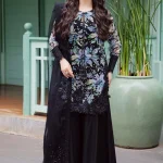 Unstitched 4Pc Embroidered Chiffon Dress Nureh Ballerina Formals NU2 – 187