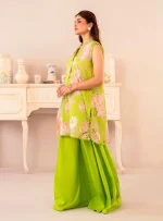 Unstitched 3Pc ChikankariPrinted Lawn Dress Binaas C205 - Image 2