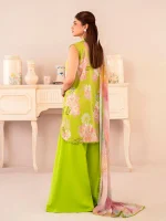 Unstitched 3Pc ChikankariPrinted Lawn Dress Binaas C205 - Image 3