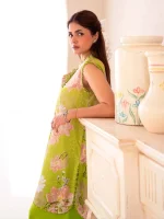 Unstitched 3Pc ChikankariPrinted Lawn Dress Binaas C205 - Image 5