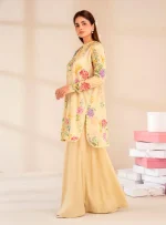 Unstitched 3Pc ChikankariPrinted Lawn Dress Binaas C209 - Image 2