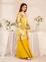 Unstitched 3Pc Chickankari Printed Lawn Dress Binaas C211 - Image 2