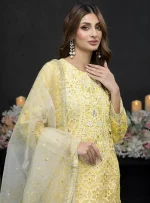 Stitched Embroidered Organza Dress Feiona Zainab Fazlani 06 - Image 2