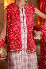 Unstitched 3Pc Printed Lawn Dress by Gul Ahmed CL-42316A - Image 3