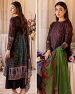 Unstitched 3Pc Printed Embroidered Lawn Dress Rang Pasand by GullJee RP912 - Image 2
