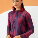 Unstitched 2Pc Printed Bana Dora Linen Dress GullJee Echo104