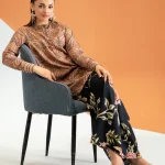 Unstitched 2Pc Printed Bana Dora Linen Dress GullJee Echo107