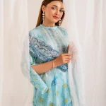 Unstitched 3Pc Embroidered Lawn Dress GullJee Morja 1303