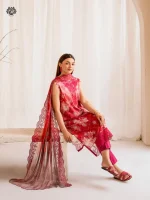 Unstitched 3Pc Embroidered Lawn Dress GullJee Morja 1304