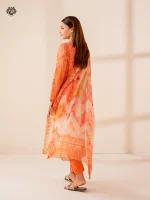 Unstitched 3Pc Embroidered Lawn Dress GullJee Morja 1311 - Image 2