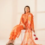 Unstitched 3Pc Embroidered Lawn Dress GullJee Morja 1311