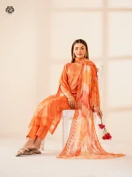 Unstitched 3Pc Embroidered Lawn Dress GullJee Morja 1311