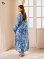 Unstitched 3Pc Embroidered Lawn Dress GullJee Morja 1312 - Image 2