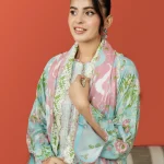 Unstitched 3Pc Embroidered Lawn Dress GullJee Ruhay Sukhan 802
