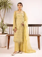 Khoobsurat Swiss 3 Piece Embroidered Lawn Dress KS8 - Image 2