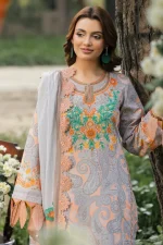 Unstitched 3 Piece Embroidered Lawn Dress Charizma Range CRN507
