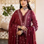 Unstitched 3 Piece Embroidered Luxury Lawn Dress Nayirah Sajni Zarposh