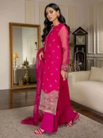 Limelight 2 Piece Embroidered Organza Dress Unstitched - Image 2