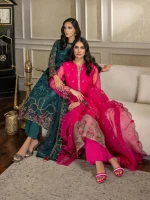 Limelight 2 Piece Embroidered Organza Dress Unstitched - Image 4