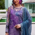 Unstitched 4Pc Embroidered Organza Dress Nureh Ballerina Formals NU2 – 185