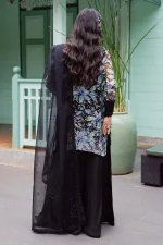 Unstitched 4Pc Embroidered Chiffon Dress Nureh Ballerina Formals NU2 – 187 - Image 4