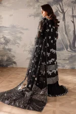 Nureh Elanora Unstitched Black 4 Piece Organza Dress - Image 9