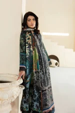 Unstitched 3Pc Printed Embroidered Lawn Dress Mashaal by Ramsha 1301 - Image 4