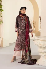 Unstitched 3Pc Printed Embroidered Lawn Dress Mashaal by Ramsha 1309 - Image 3