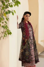 Unstitched 3Pc Printed Embroidered Lawn Dress Mashaal by Ramsha 1309 - Image 4