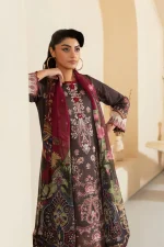 Unstitched 3Pc Printed Embroidered Lawn Dress Mashaal by Ramsha 1309 - Image 5