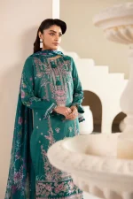 Unstitched 3Pc Printed Embroidered Lawn Dress Mashaal by Ramsha 1310 - Image 3
