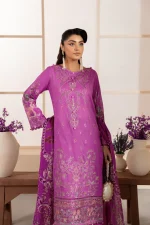 Unstitched 3Pc Printed Embroidered Lawn Dress Mashaal by Ramsha 1312 - Image 3