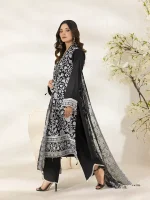 Unstitched 3Pc Embroidered Cambric Dress Salitex UNS7MI104UT - Image 2