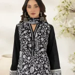 Unstitched 3Pc Embroidered Cambric Dress Salitex UNS7MI104UT