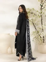 Unstitched 3Pc Embroidered Cambric Dress Salitex UNS7MI104UT - Image 3