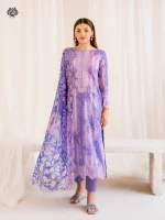 Unstitched 3Pc Embroidered Lawn Dress GullJee Morja 1301
