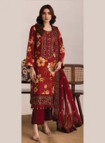Unstitched 3Pc Lawn Dress Johra Aazina JH403 - Image 3