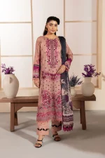 Unstitched 3Pc Printed Embroidered Lawn Dress Mashaal by Ramsha 1306