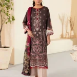 Unstitched 3Pc Printed Embroidered Lawn Dress Mashaal by Ramsha 1309