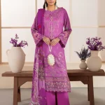 Unstitched 3Pc Printed Embroidered Lawn Dress Mashaal by Ramsha 1312