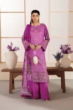 Unstitched 3Pc Printed Embroidered Lawn Dress Mashaal by Ramsha 1312