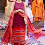 Unstitched 3Pc Printed Lawn Dress by Gul Ahmed CL-52410B