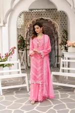 Unstitched 3PC Lawn Dress Gulbahar by Zainab Fazlani - Image 6