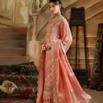 Unstitched 3Pc Embroidered Chiffon Dress Zebtan Zurgul 03